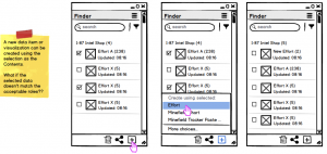 Create data from an editable collection, using the selection as the contents