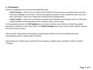 Event Management Collaboration Exercise Protocol, Page 2